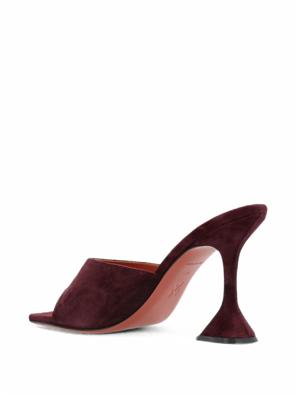 Amina Muaddi Lupita suede sandals Paars