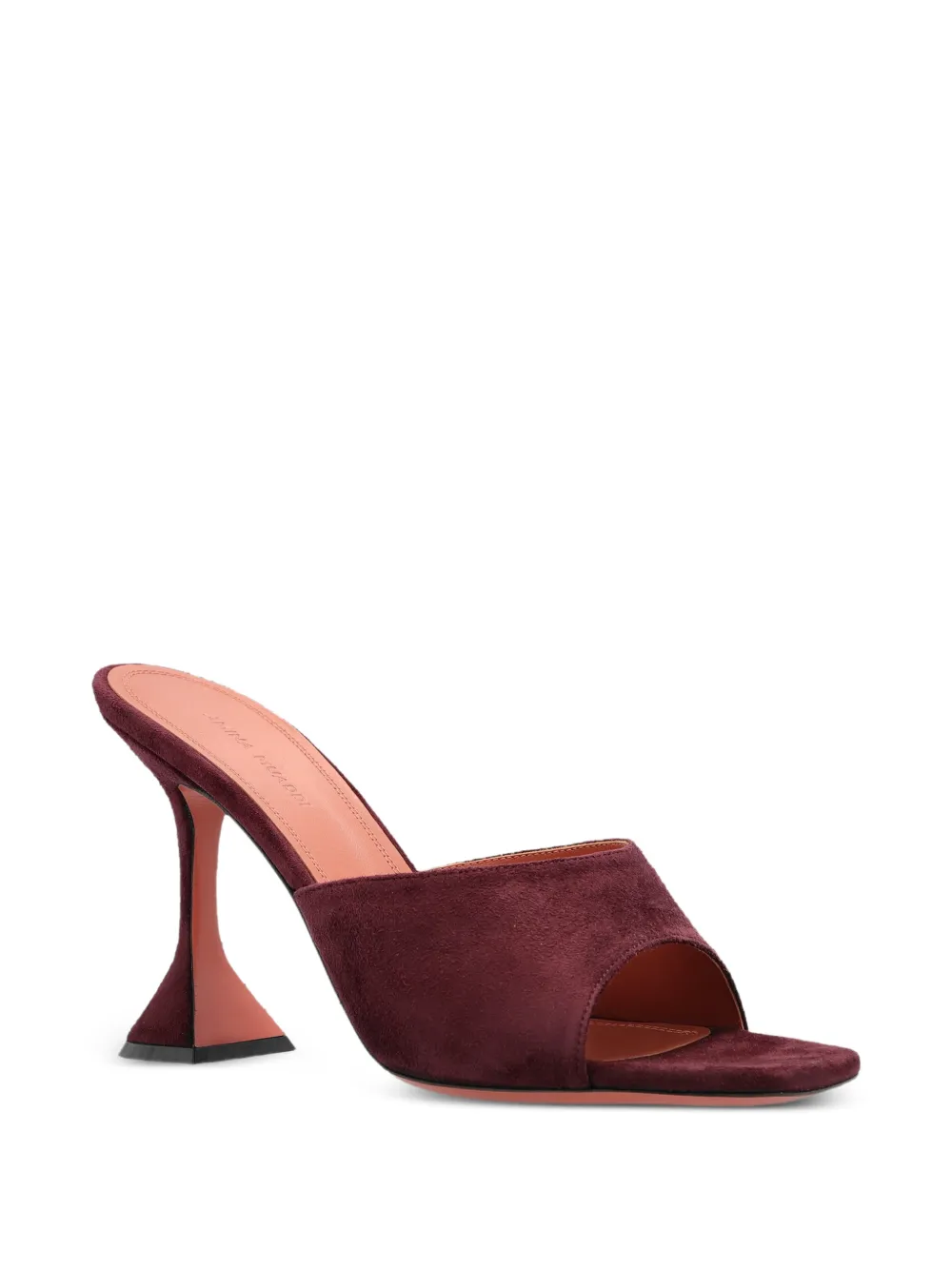 Amina Muaddi Lupita suede sandals Paars