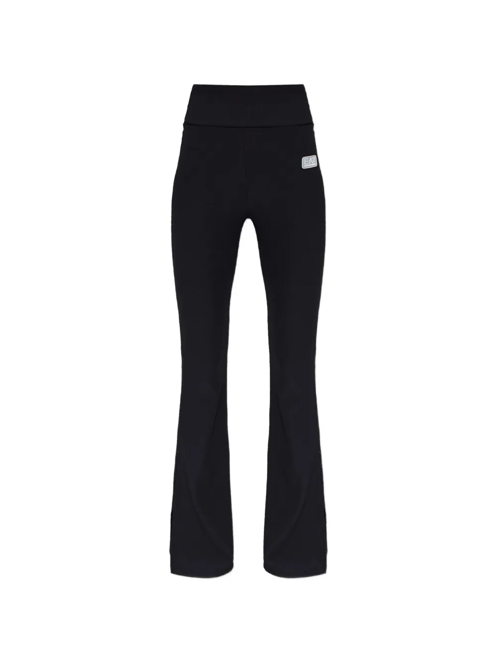 Ea7 Emporio Armani ribbed flared track pants Zwart