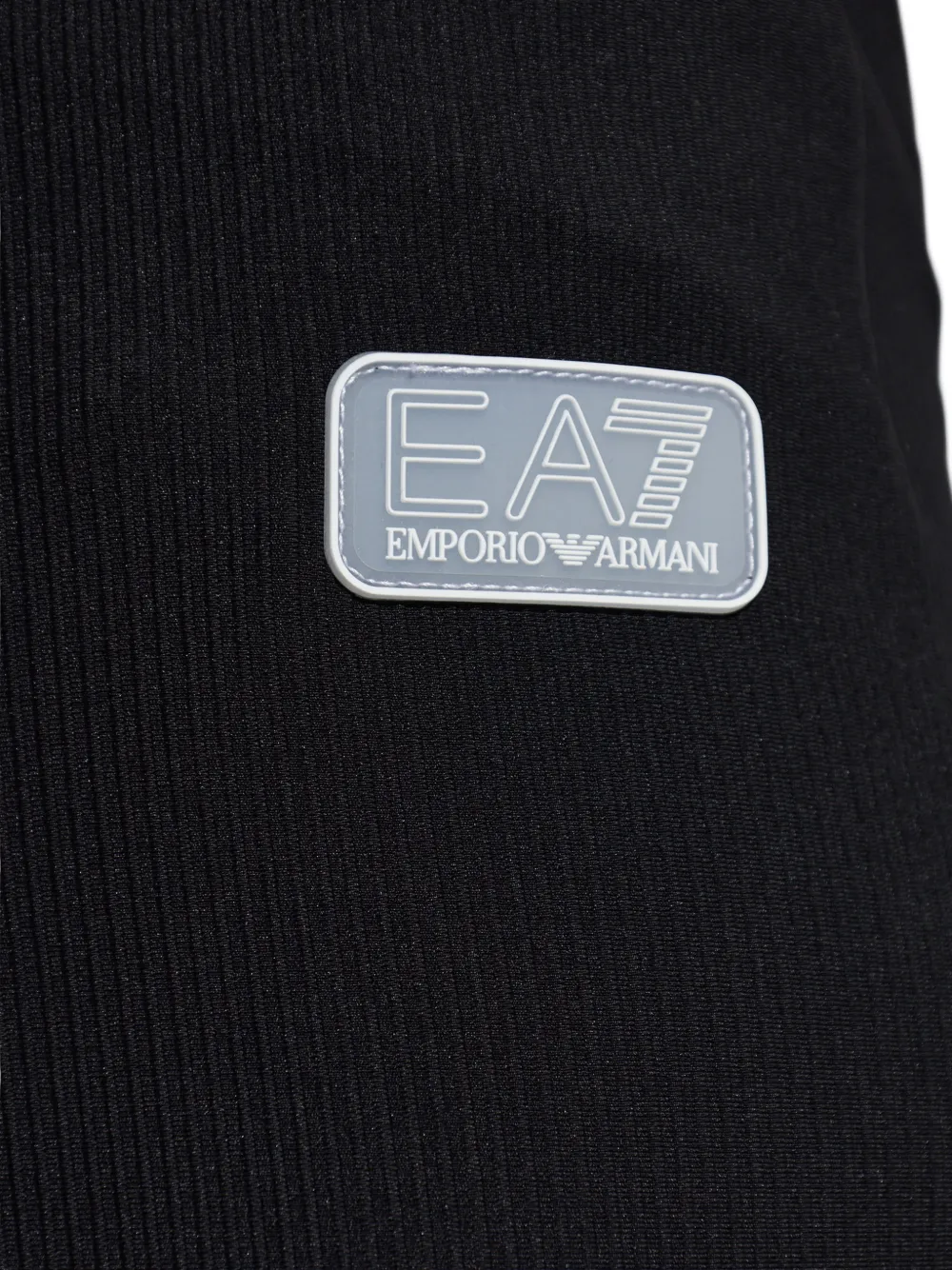 Ea7 Emporio Armani ribbed flared track pants Zwart