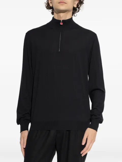 Kiton half-zip turtleneck sweater
