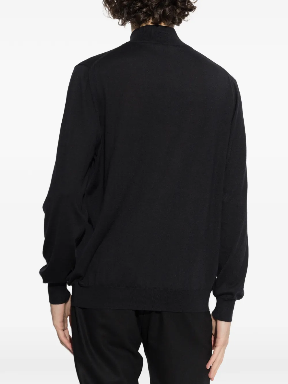 Kiton half-zip turtleneck sweater Zwart
