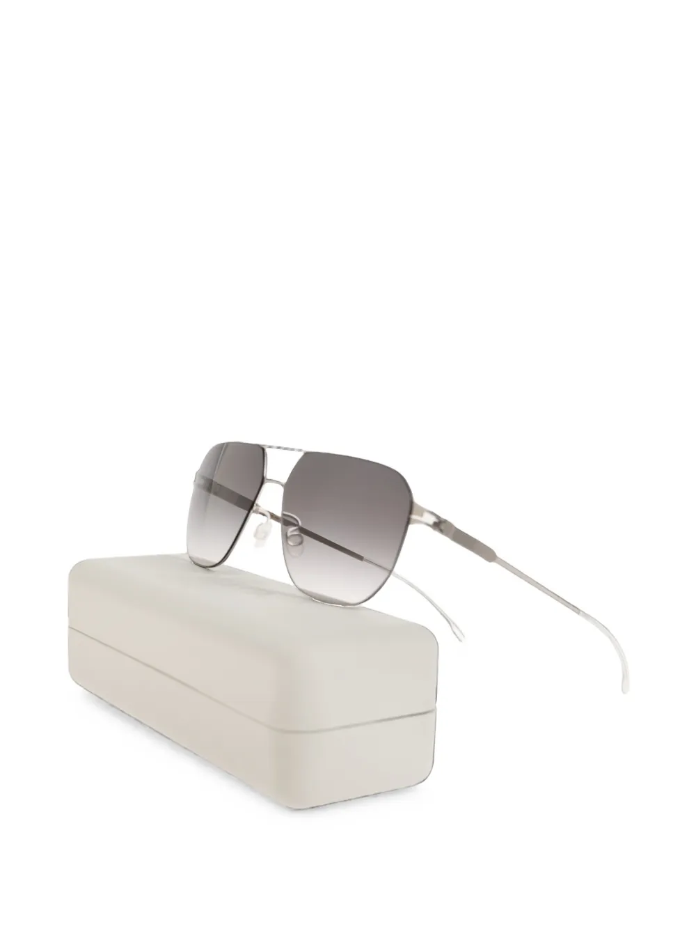 Mykita Pio zonnebril met pilotenmontuur Zilver
