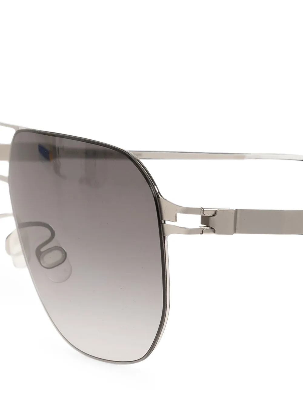 Mykita Pio zonnebril met pilotenmontuur Zilver
