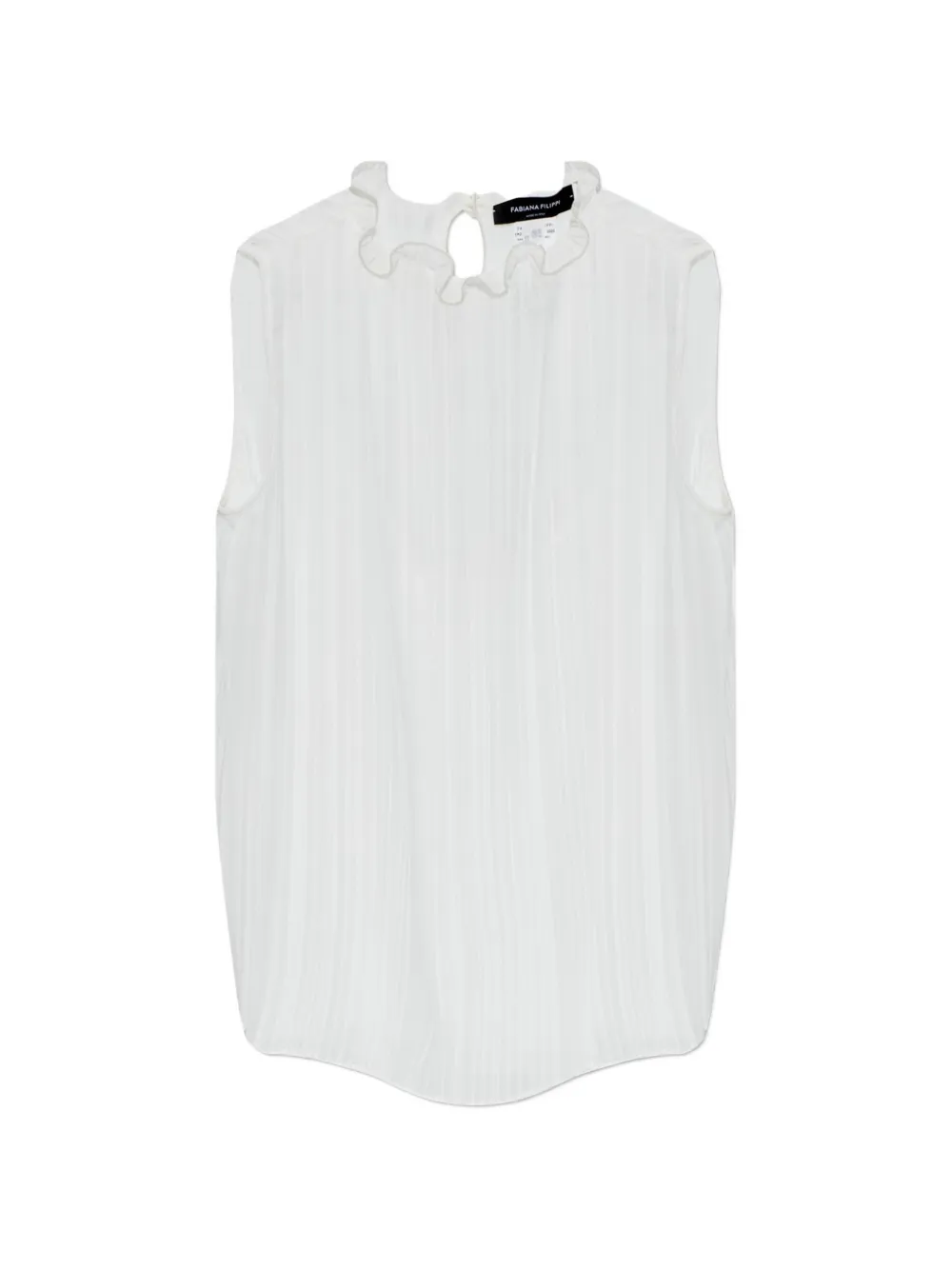 Fabiana Filippi Blusa con ruches - Bianco