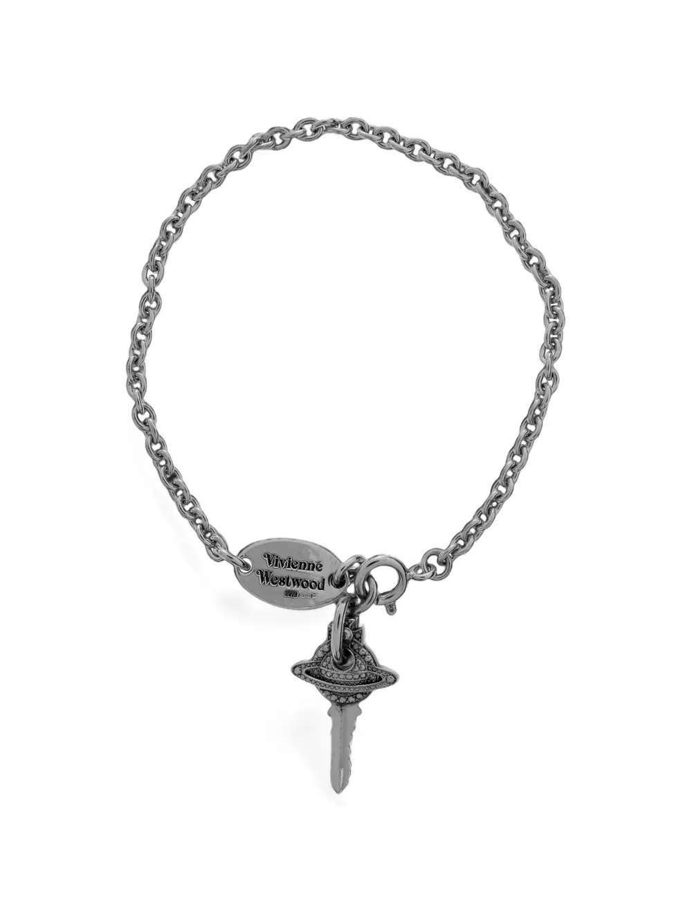 Vivienne Westwood Curzio Orb key-pendant bracelet - Argento