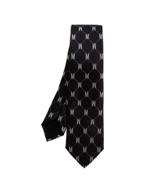 Moschino monogram-print silk tie