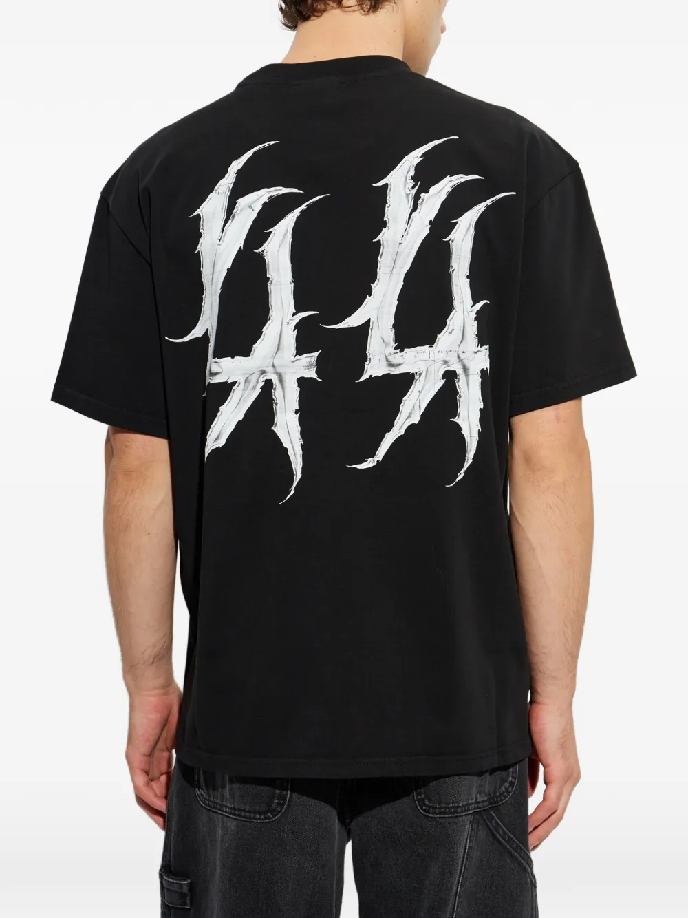 44 LABEL GROUP Valery T-shirt met logo-print Zwart