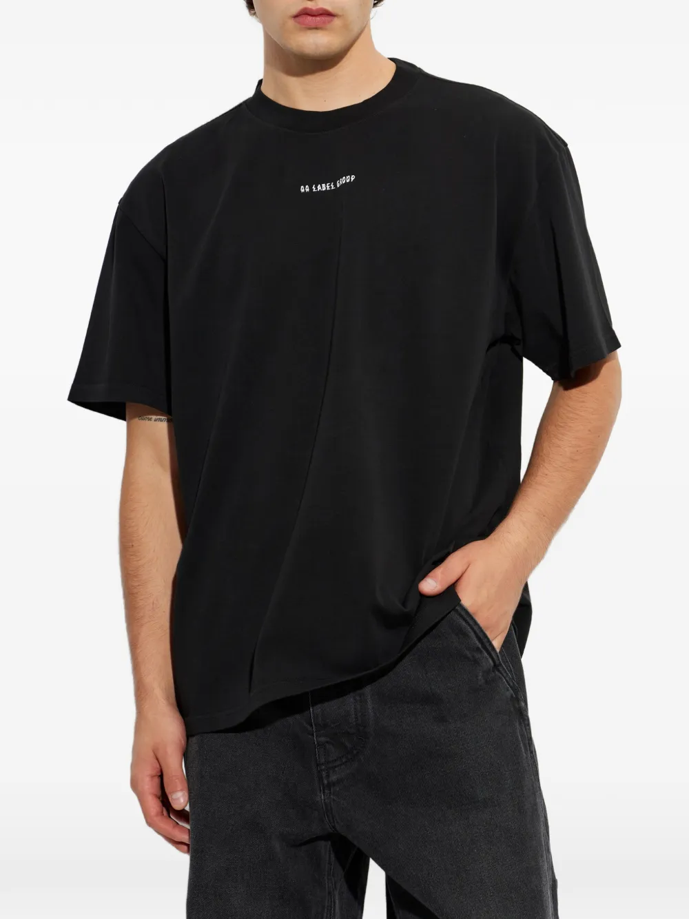 44 LABEL GROUP Valery T-shirt met logo-print Zwart