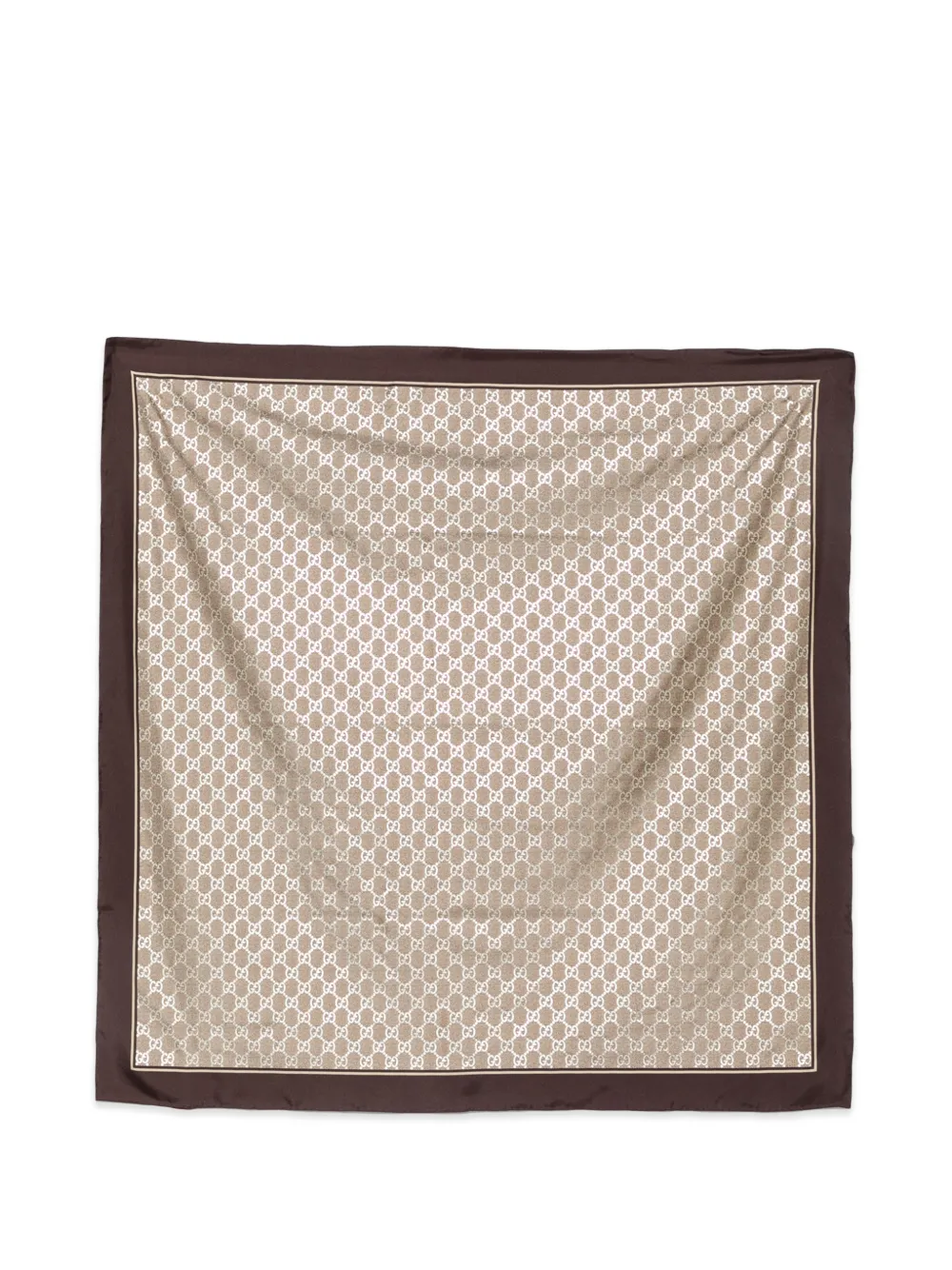 Gucci GG Supreme laminated scarf Beige