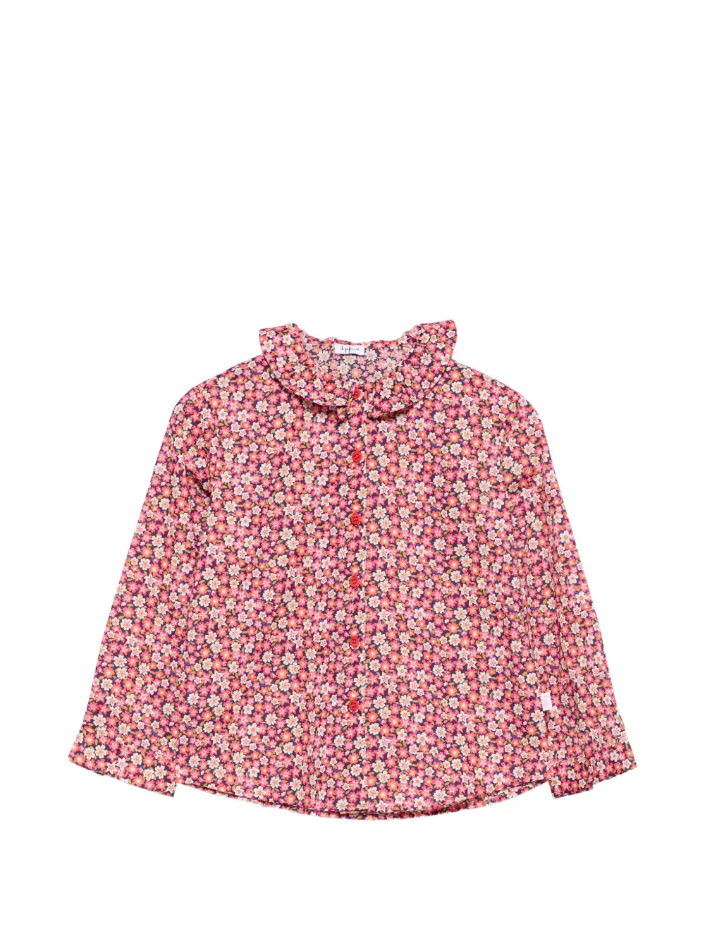 Il Gufo floral-print ruffled shirt - Rosa