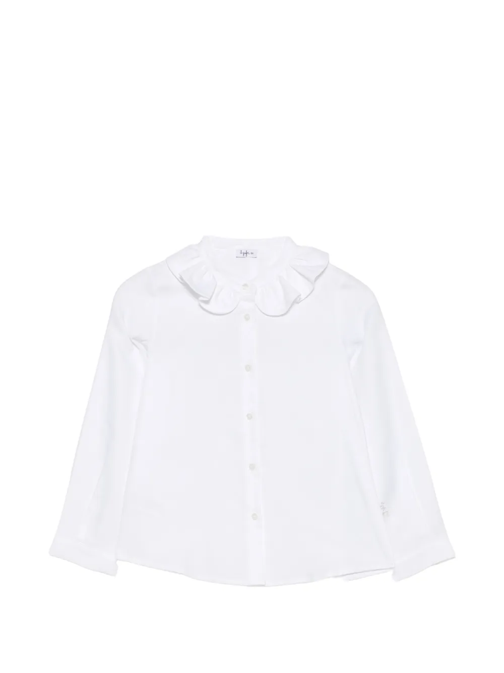 Il Gufo ruffled-collar shirt - Bianco