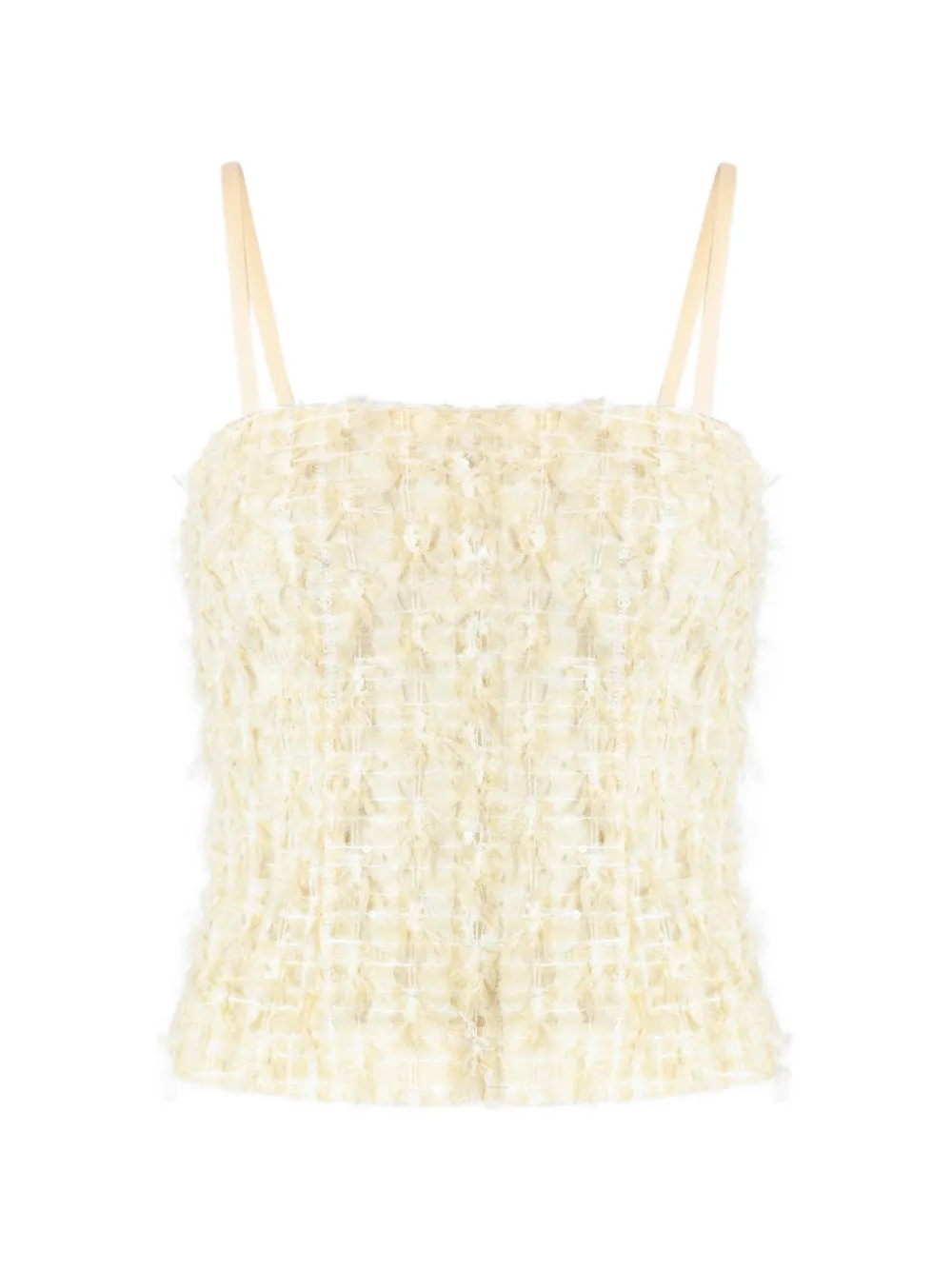 OW Collection Mara feathered-thread top
