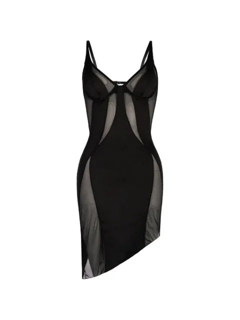 OW Collection vestido corto Swirl asimétrico