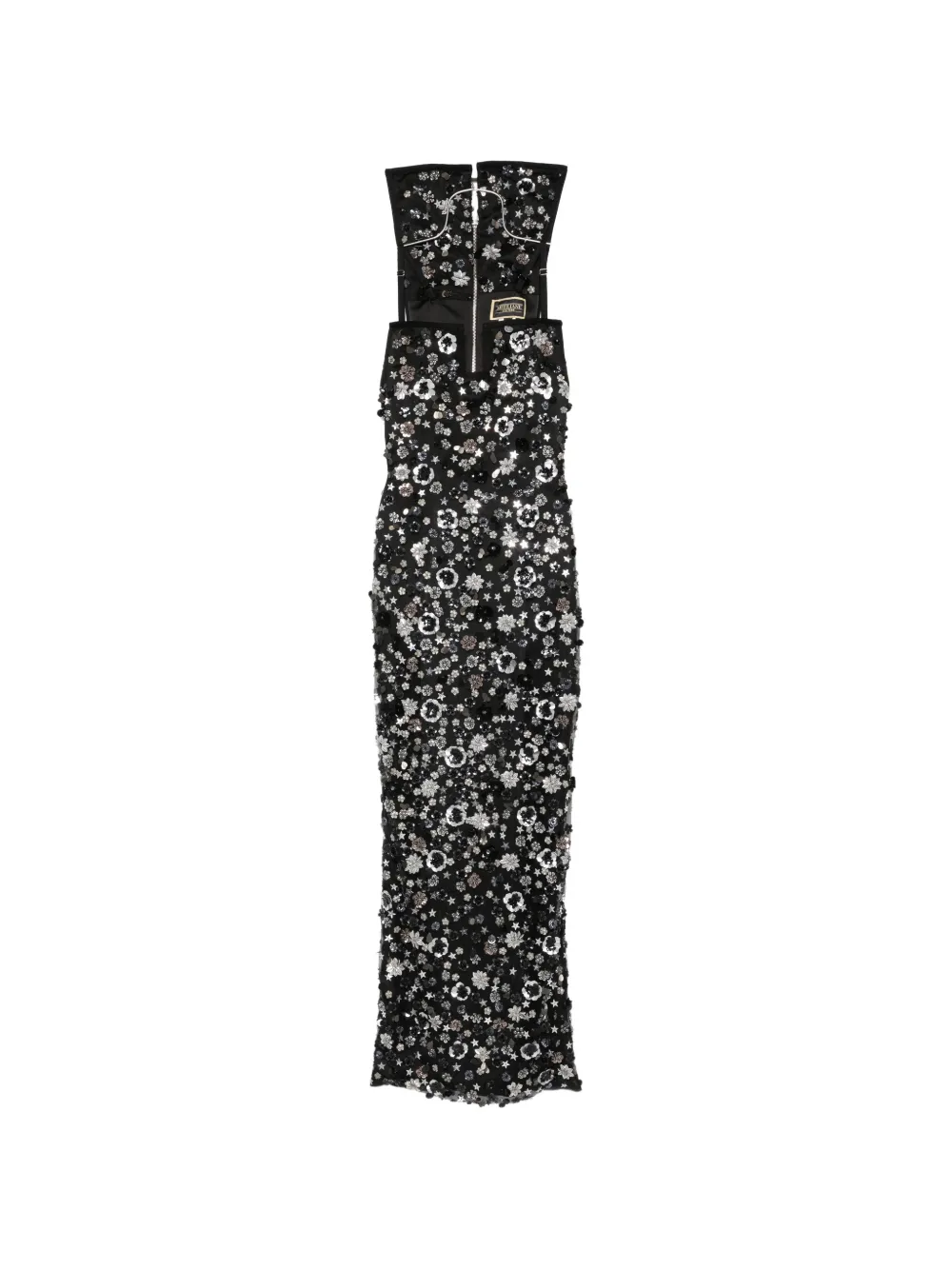 MITILIANE COUTURE floral-embroidered sequin-embellished dress