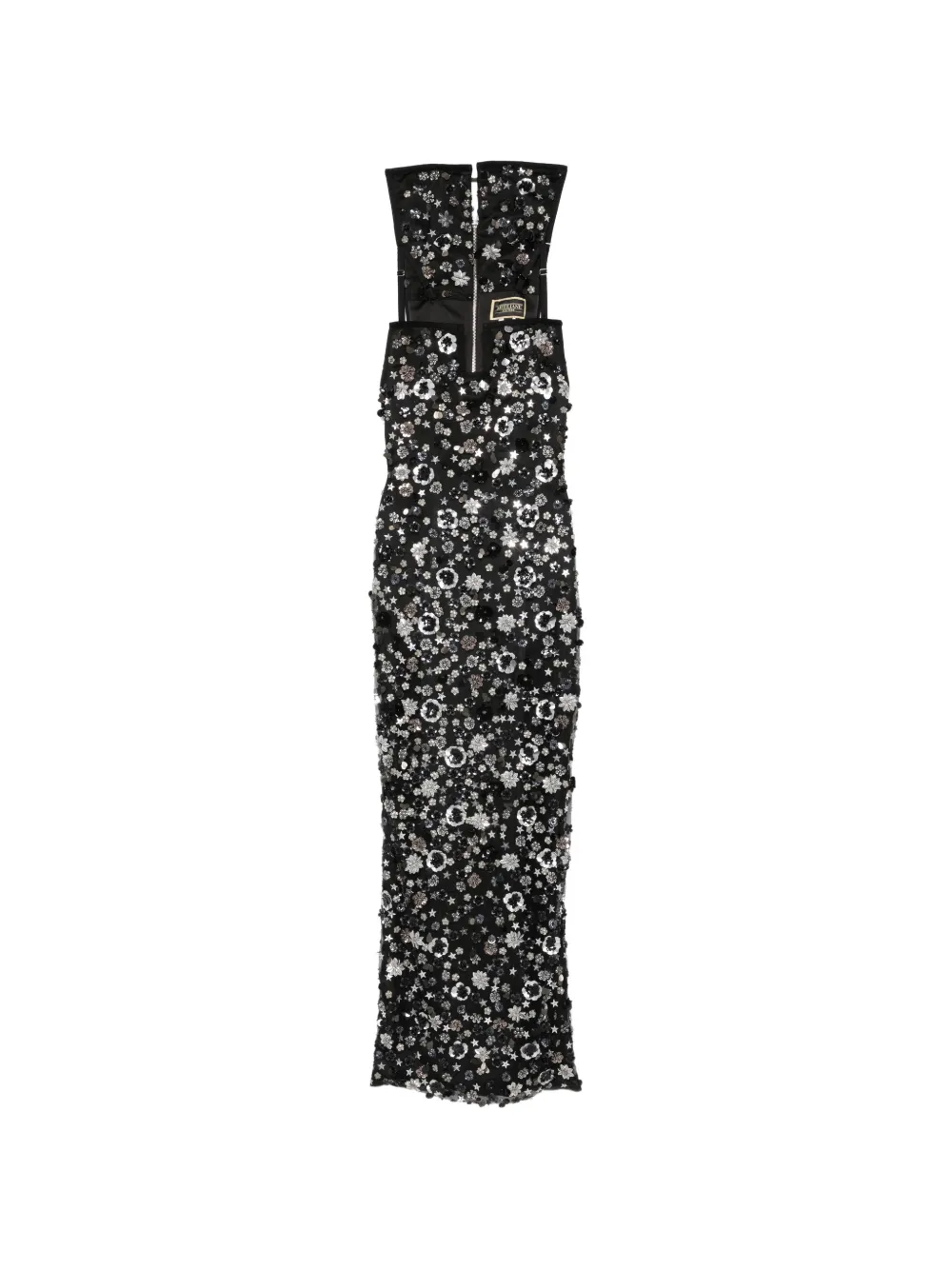 MITILIANE COUTURE floral-embroidered sequin-embellished dress