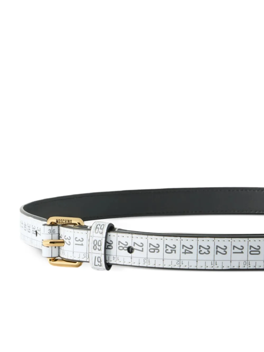 Moschino Kleermaker meetlint riem Wit