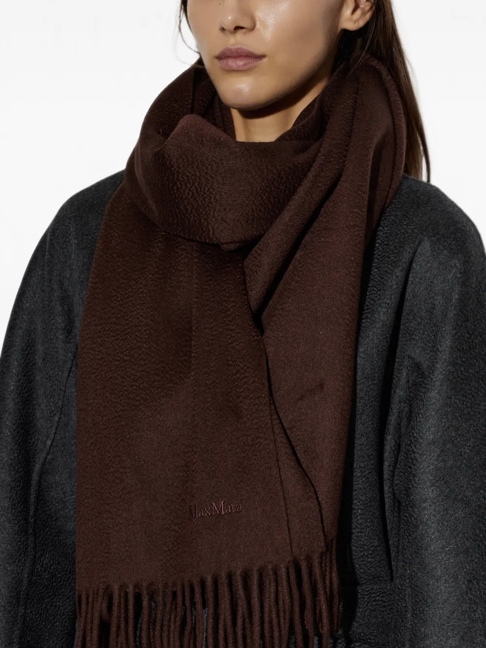 Max Mara Kasjmier sjaal Bruin