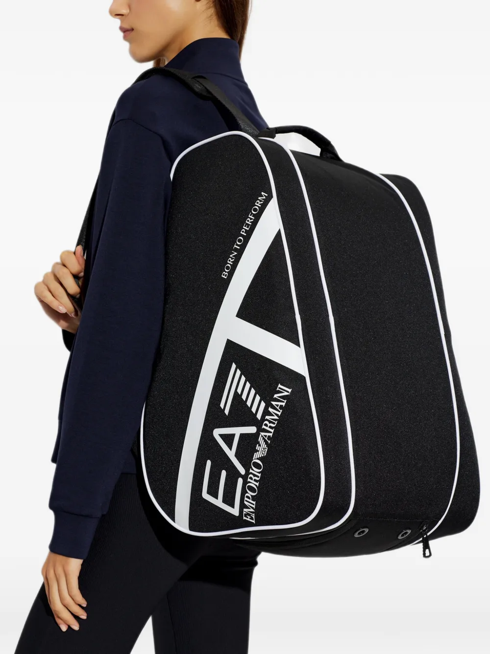 Ea7 Emporio Armani Rugzak met logoprint Zwart