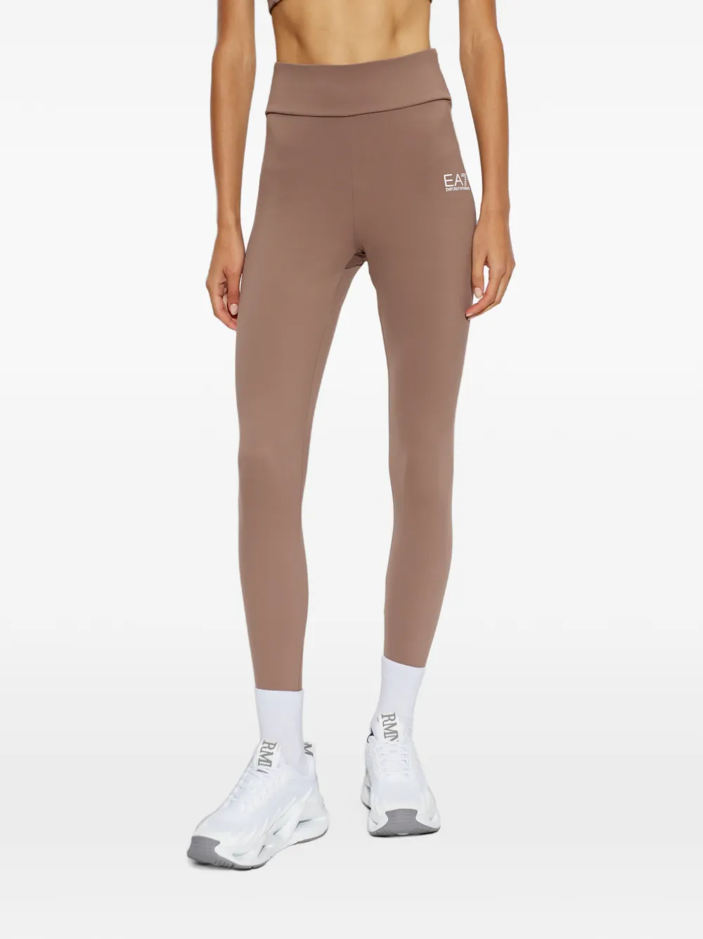 Ea7 Emporio Armani Legging met logoprint Bruin