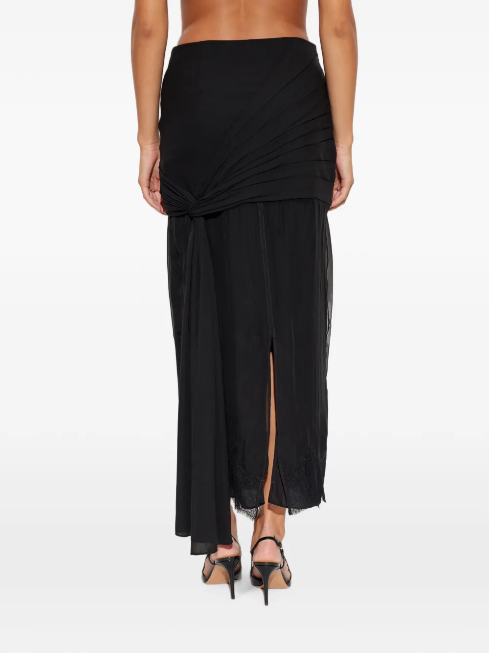 Valentino Garavani Maxi-rok met afwerking van kant Zwart
