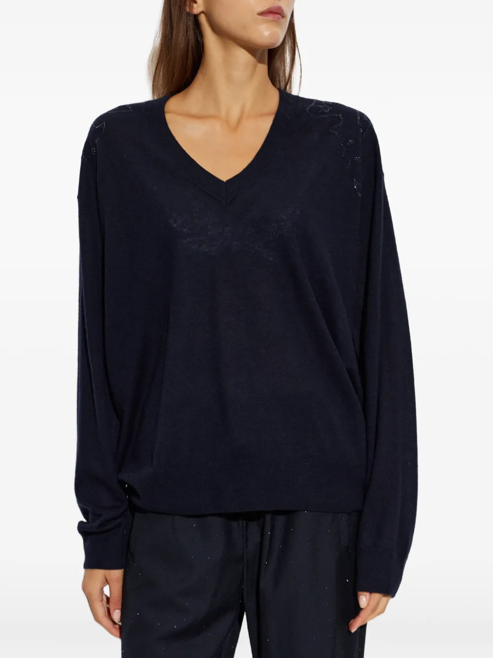 Zadig&Voltaire embellished sweater Blauw