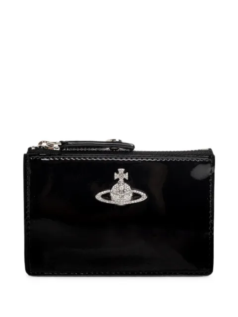Vivienne Westwood Slim Long crystal-embellished Orb card holder