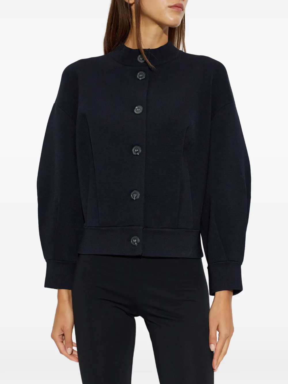 Emporio Armani Vest met knopen en patroon Blauw