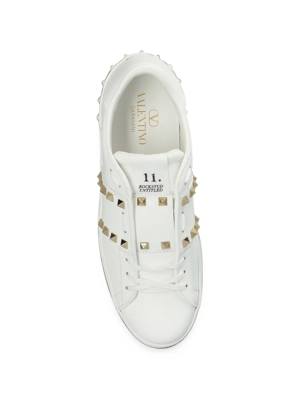 Valentino Garavani Rockstud leren sandalen met studs Wit