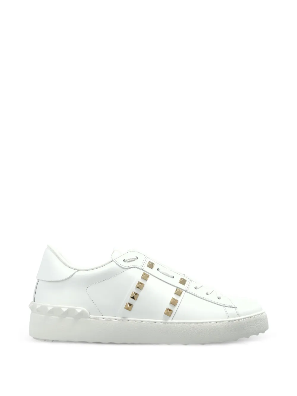 Valentino Garavani Rockstud leren sandalen met studs Wit