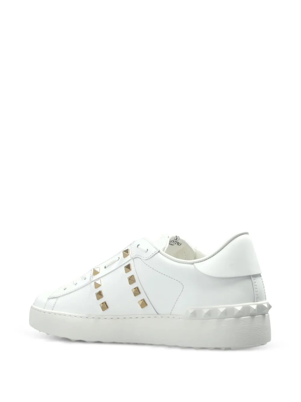 Valentino Garavani Rockstud leren sandalen met studs Wit