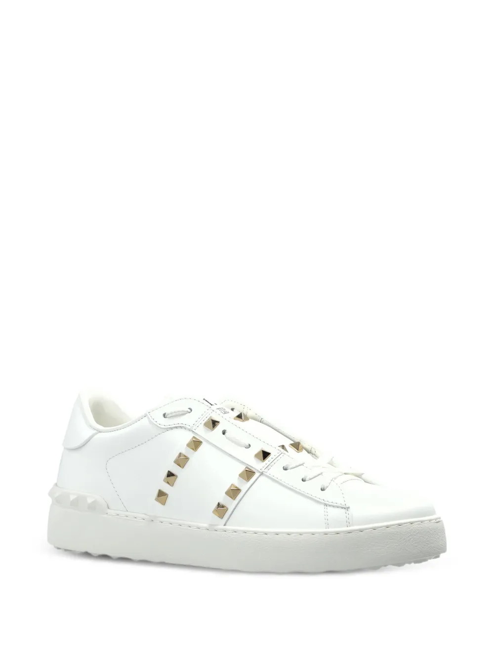 Valentino Garavani Rockstud leren sandalen met studs Wit