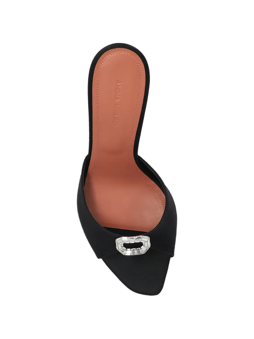 Amina Muaddi Mini Camelia crystal-embellished sandals Zwart