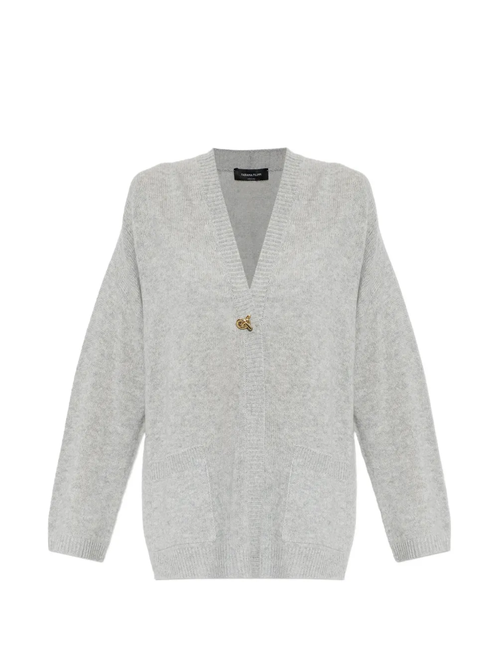 Fabiana Filippi knot-detail cashmere cardigan - Grigio