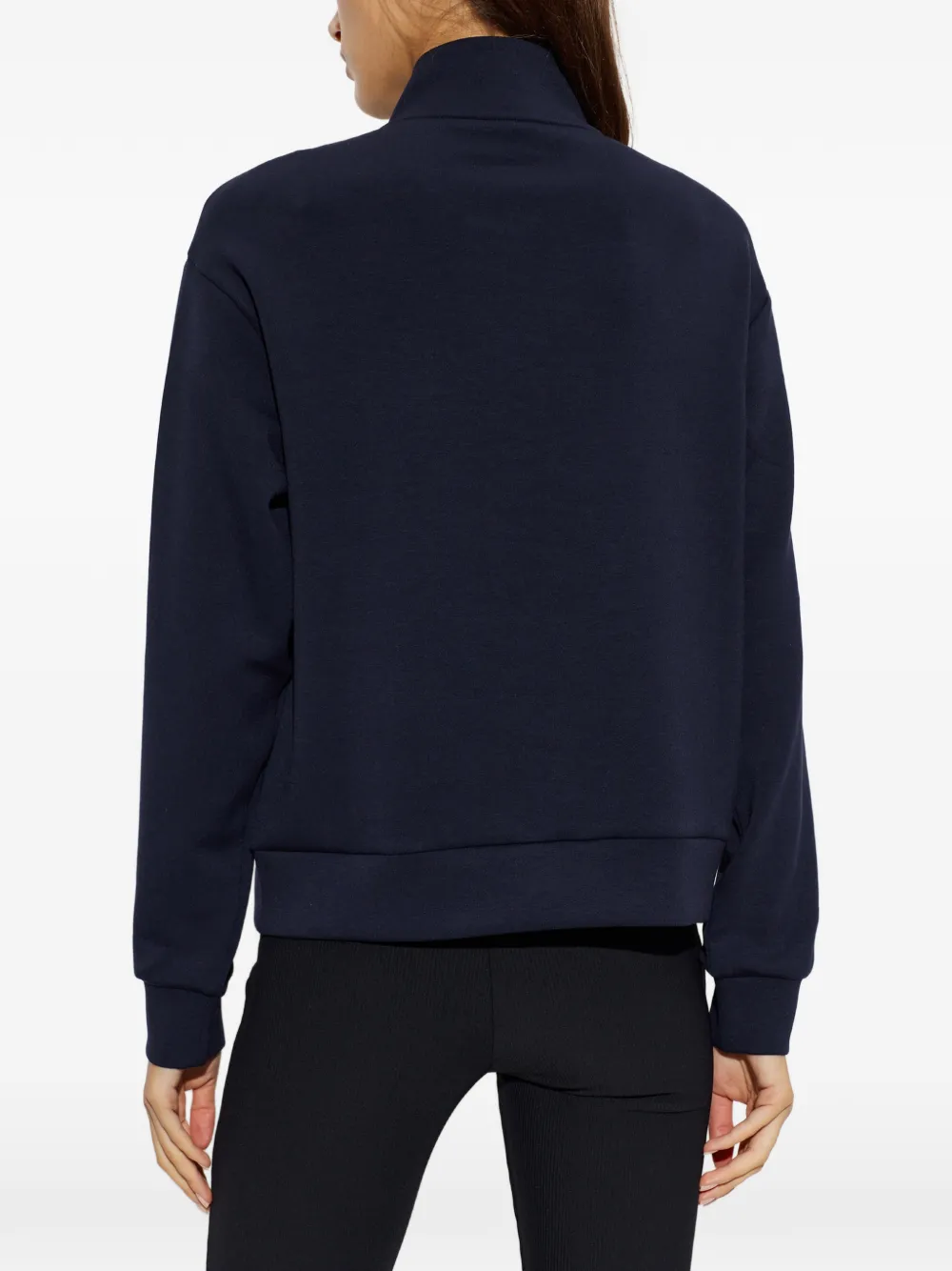 Ea7 Emporio Armani logo-plaque zip-up sweatshirt Blauw