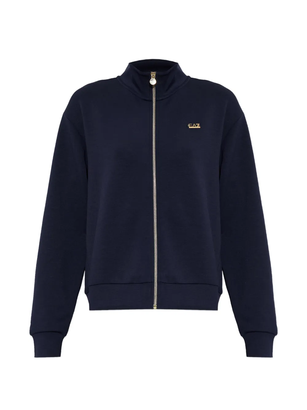 Ea7 Emporio Armani logo-plaque zip-up sweatshirt - Blu
