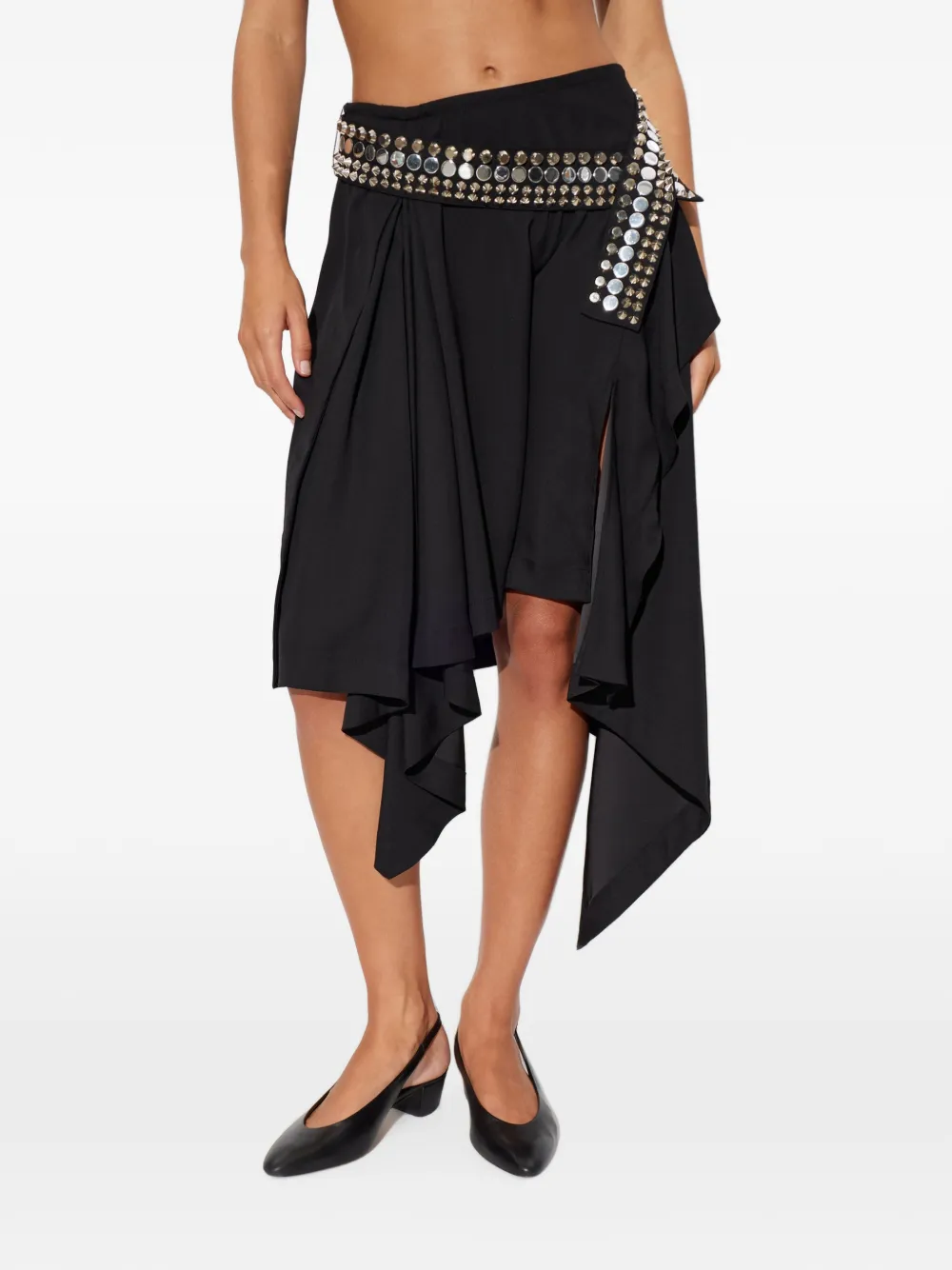 IRO Vanopia mini-rok verfraaid met studs Zwart
