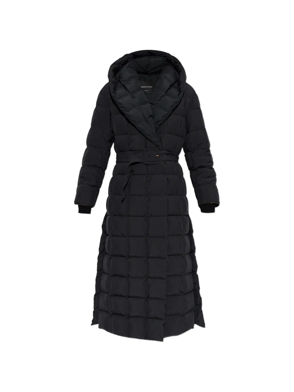 Fabiana Filippi belted long down coat - Nero