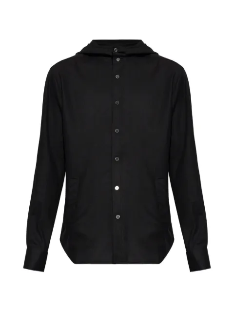 Kiton hooded long-sleeve shirt