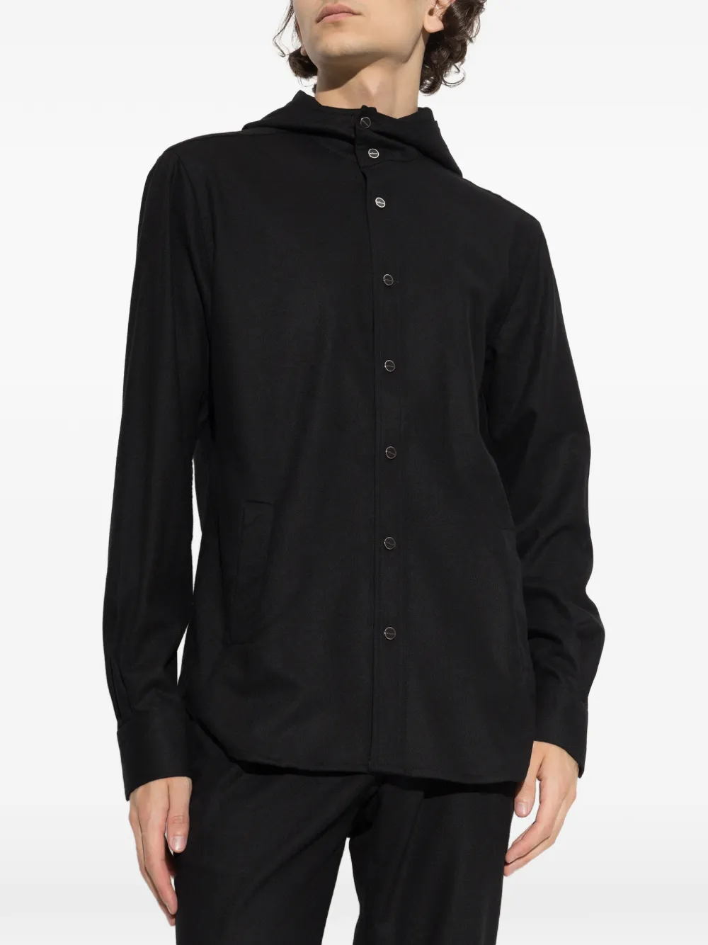 Kiton Overhemd met capuchon Zwart