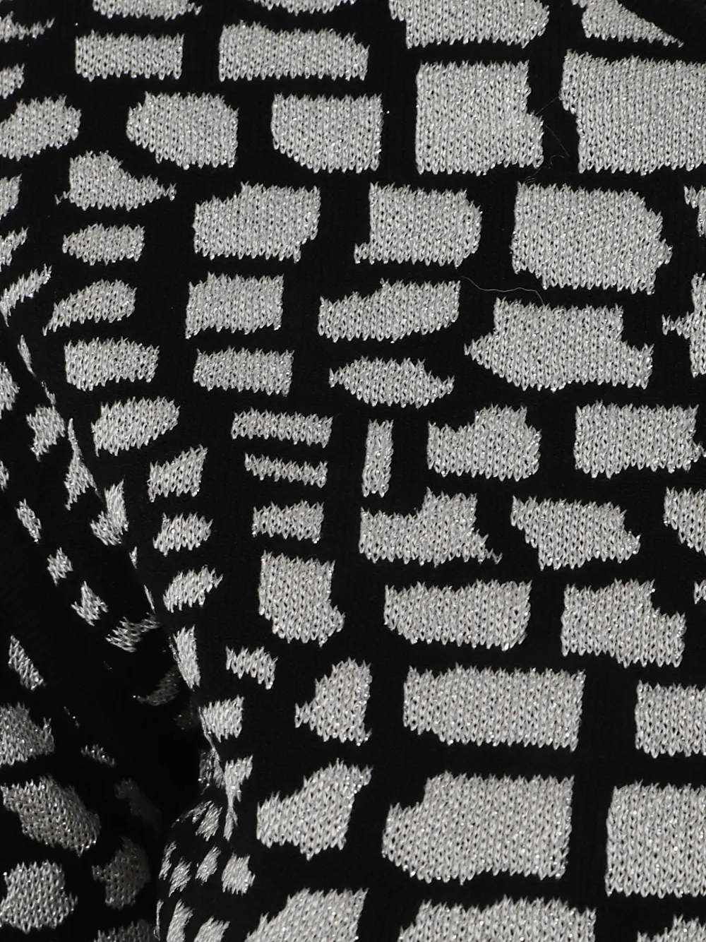 Elie Saab geometric-pattern long-sleeve top Zilver