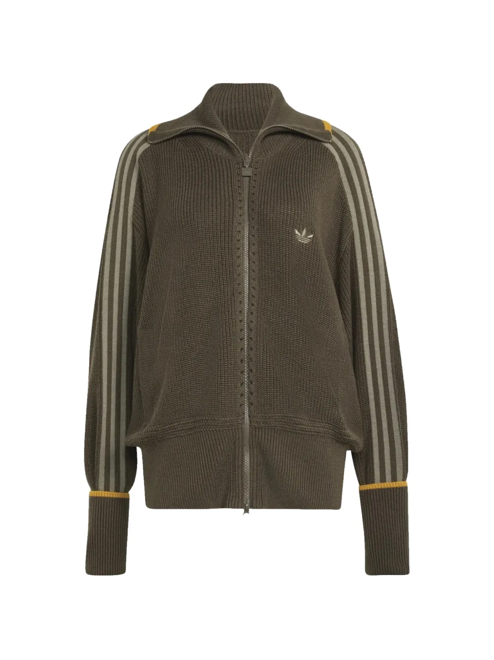 adidas Firebird logo-embroidered cardigan - Marrone