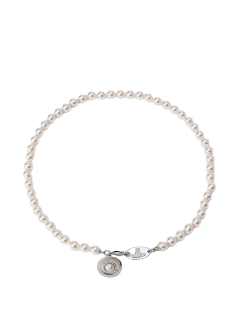 Vivienne Westwood logo-pendant beaded necklace