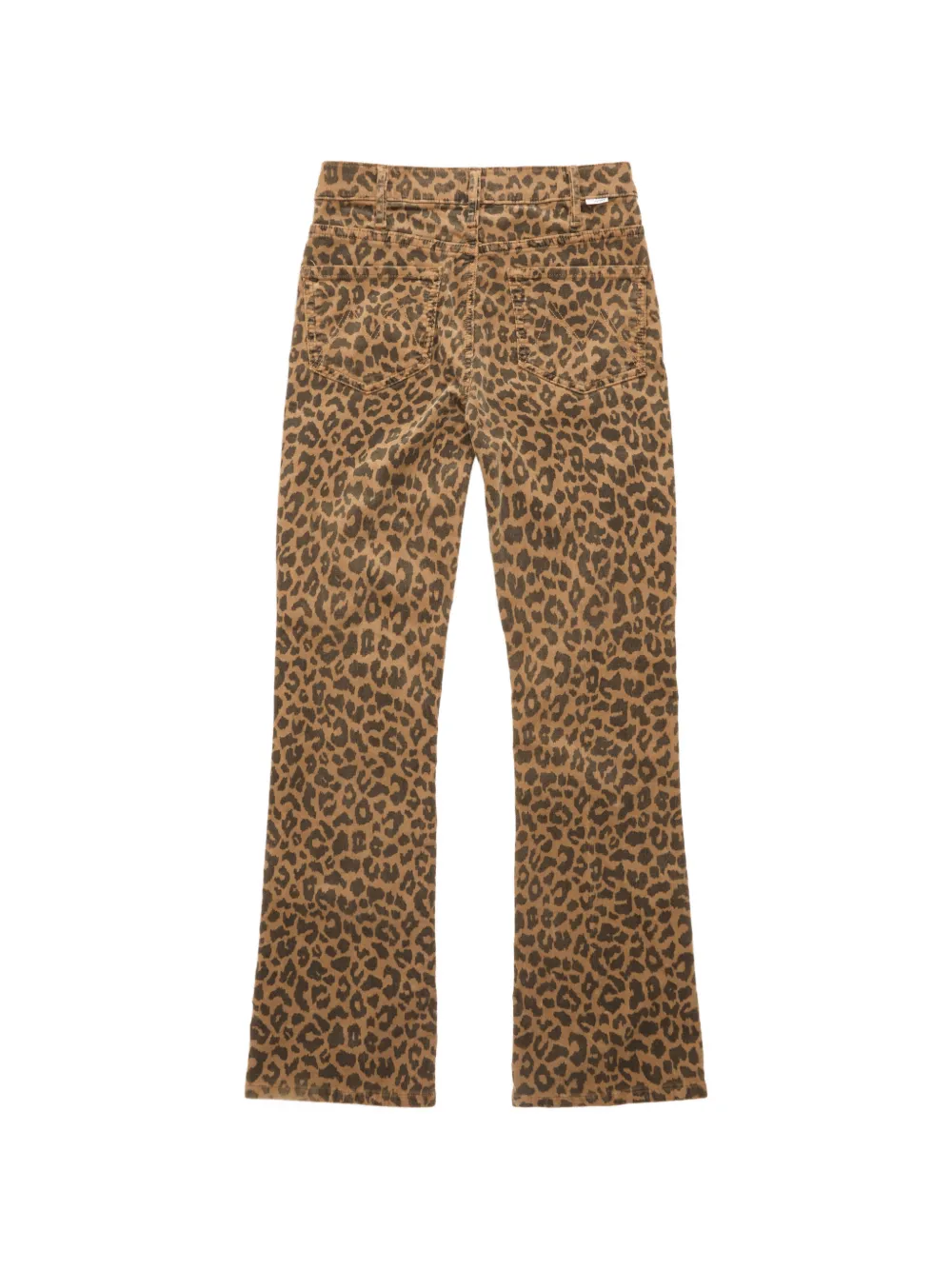 MOTHER The Hustler Flood jeans met luipaard-print Bruin
