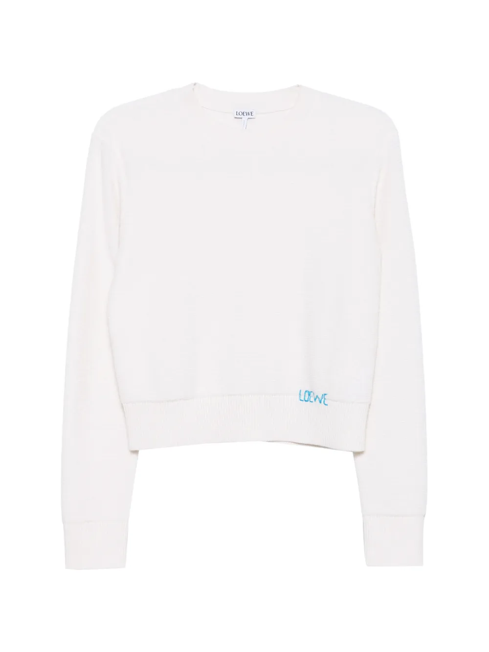 LOEWE sweat à logo brodé - Blanc