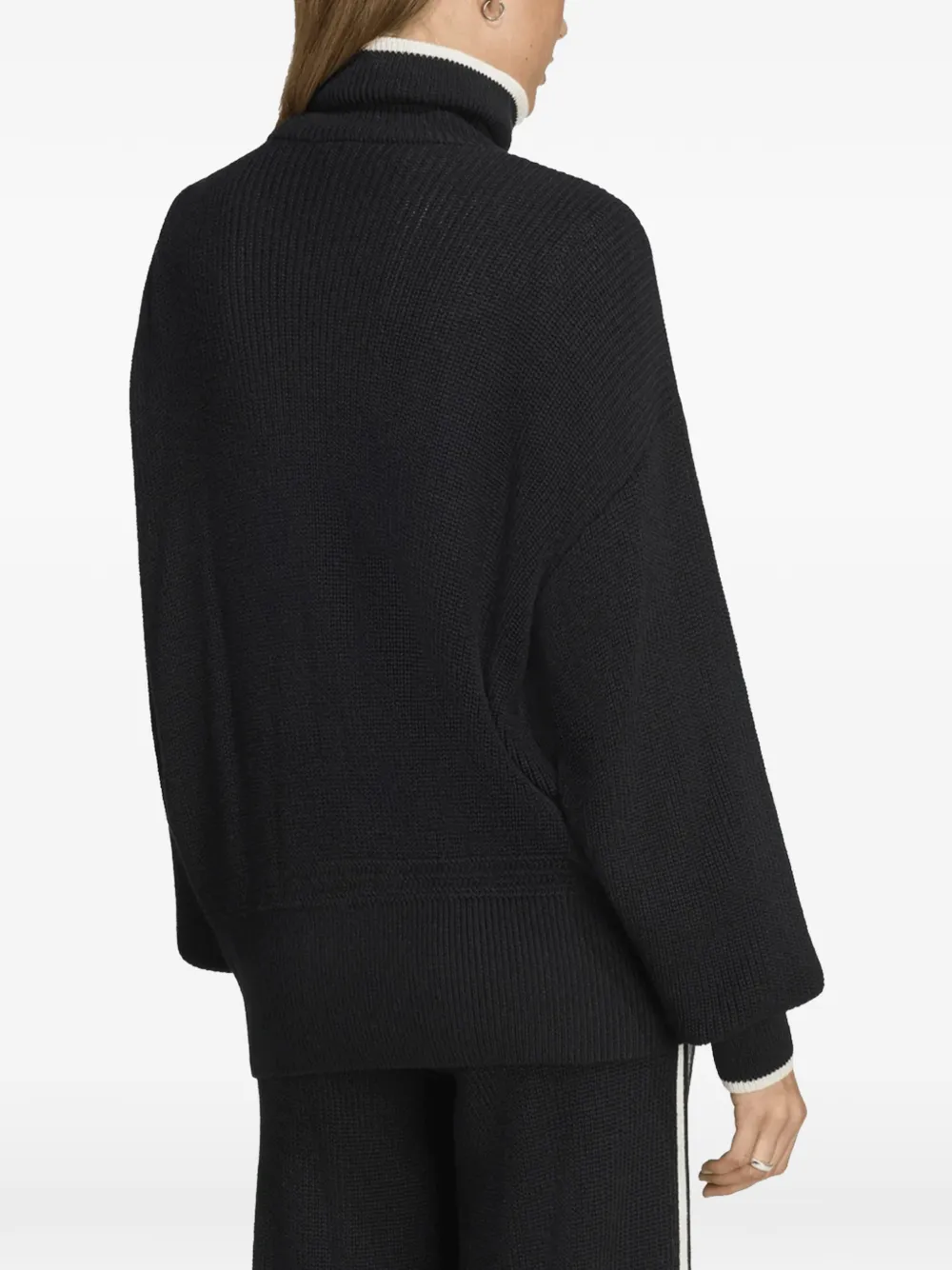 adidas Firebird side-stripe cardigan Zwart