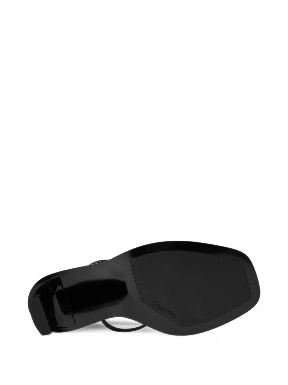 Calvin Klein Calf Leather Square-toe Sandals in Black, view 5