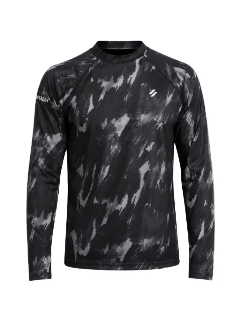 Superdry abstract-print raglan-sleeve T-shirt