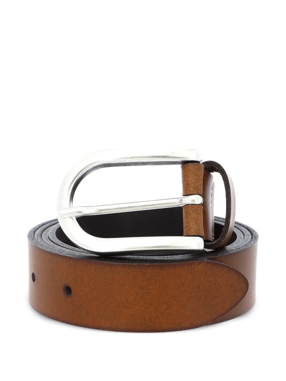 BGM LABEL buckle-fastening leather belt - Marrone
