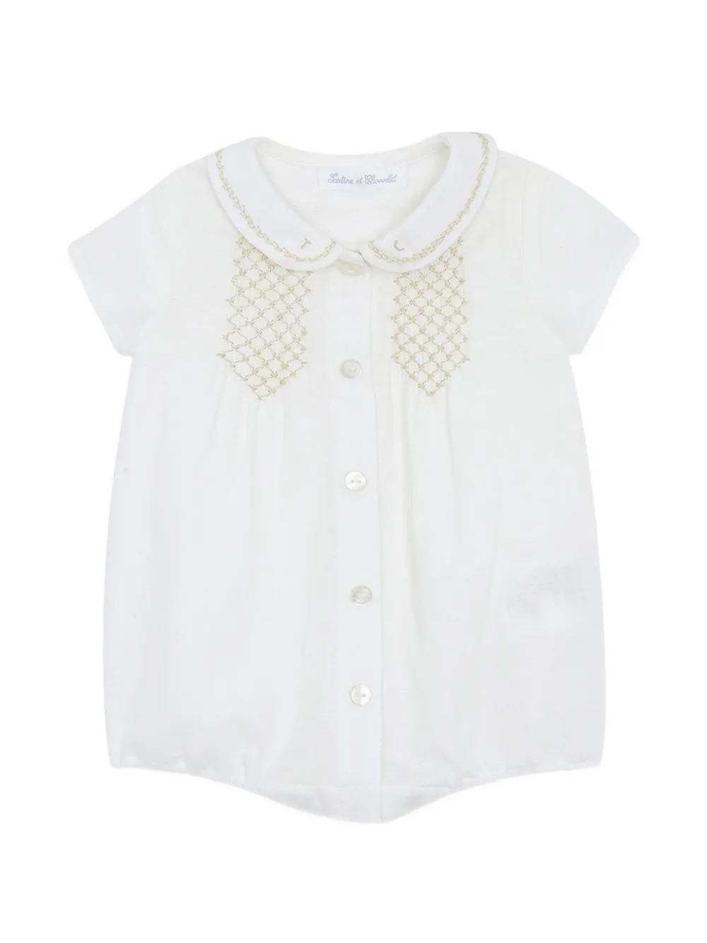Tartine Et Chocolat Tutina con ricamo - Bianco